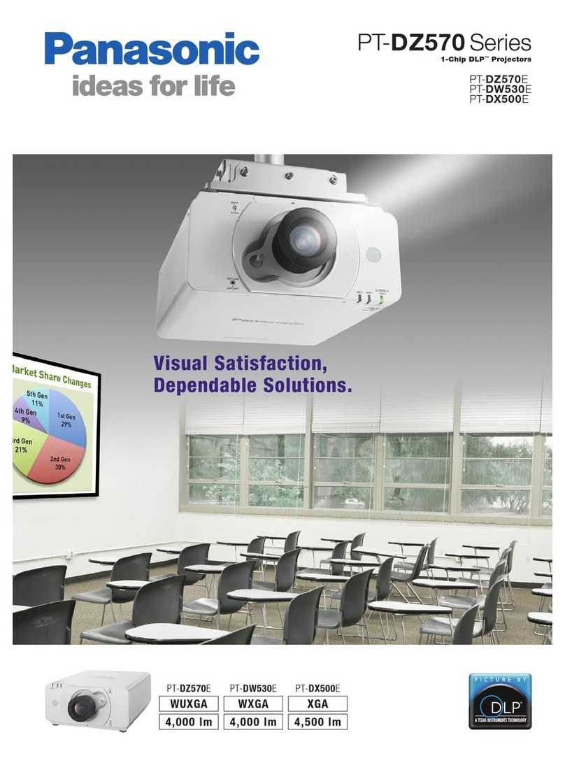 Panasonic DLP PT-DZ570E Installation guide