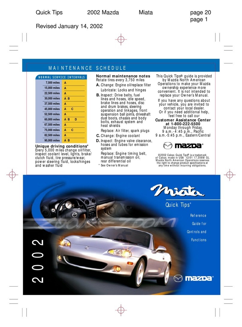 Mazda 1990 MIATA Assembly instructions Mazda 1990 MIATA Assembly instructions
