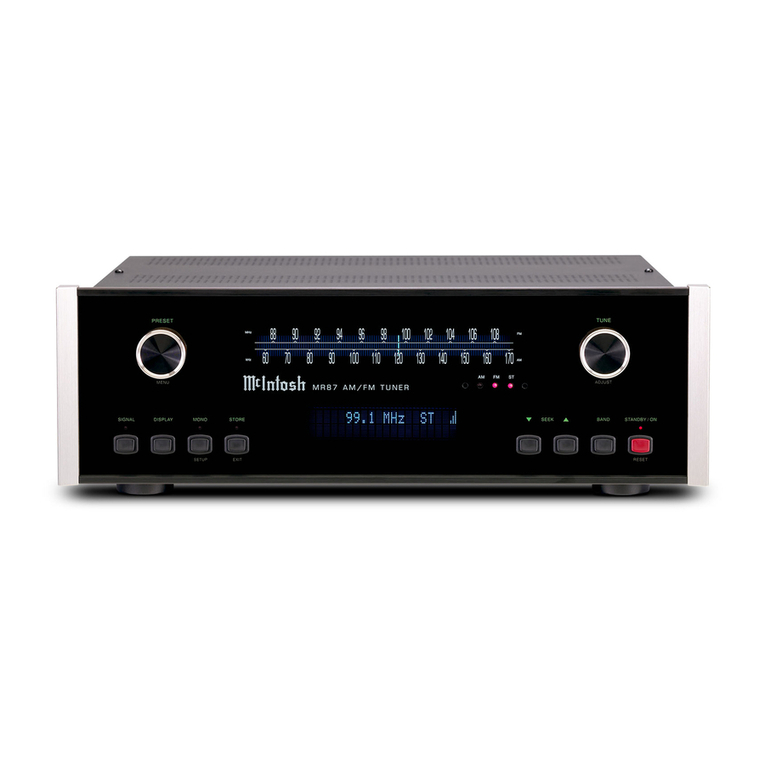McIntosh MR87 User manual
