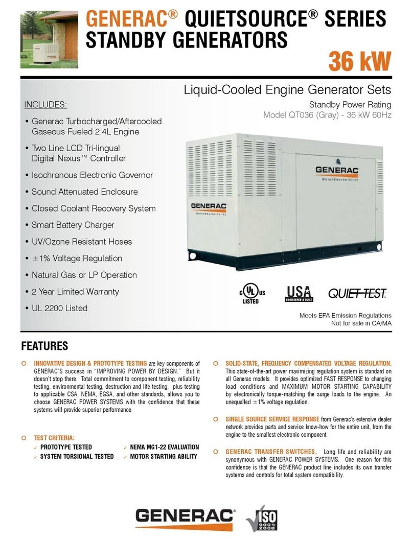 Generac Power Systems Quitesource QT036 User manual
