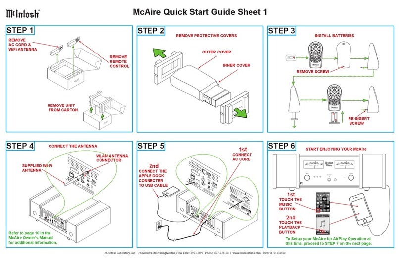 McIntosh McAire quick start guide