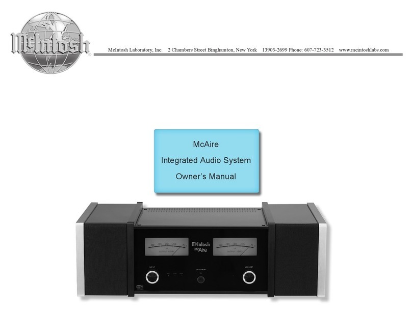 McIntosh McAire User manual