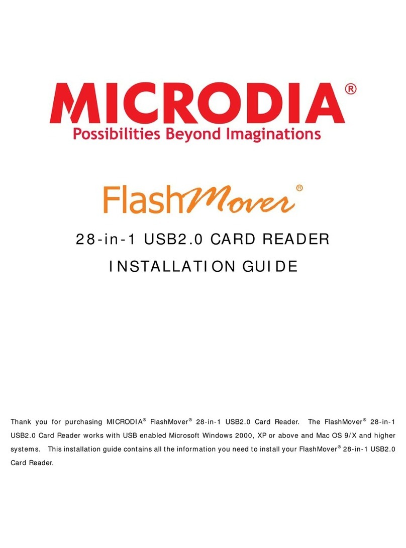 Microdia FlashMover 28-in-1 USB2.0 installation guide Microdia FlashMover 28-in-1 USB2.0 installation guide