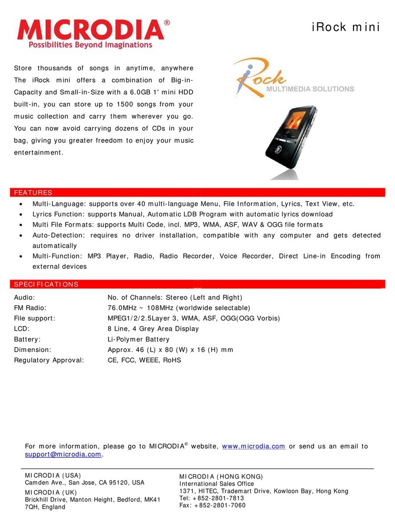 Microdia iRock mini specification