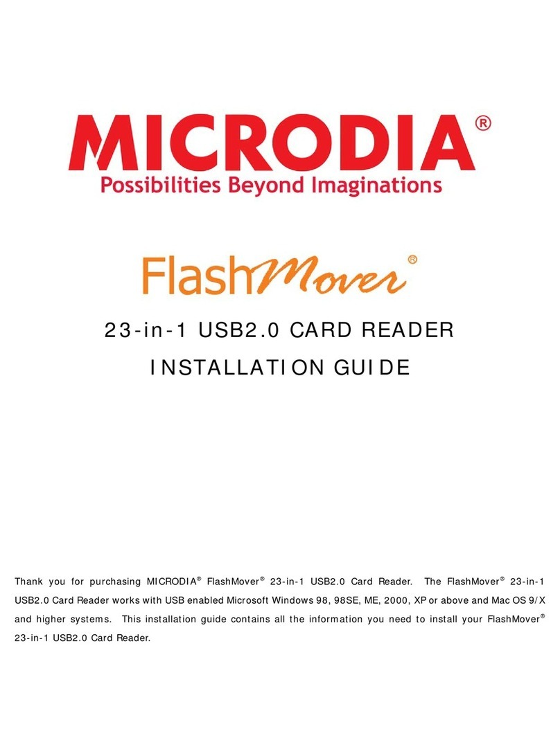Microdia FlashMover 23-in-1 USB2.0 installation guide Microdia FlashMover 23-in-1 USB2.0 installation guide