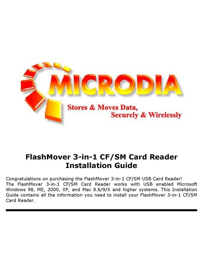 Microdia FlashMover 3-in-1 CF/SM User manual