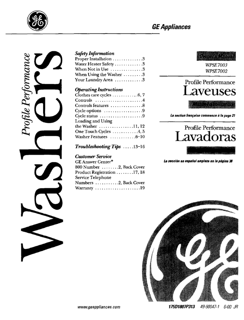 GE WPSE7003 User manual