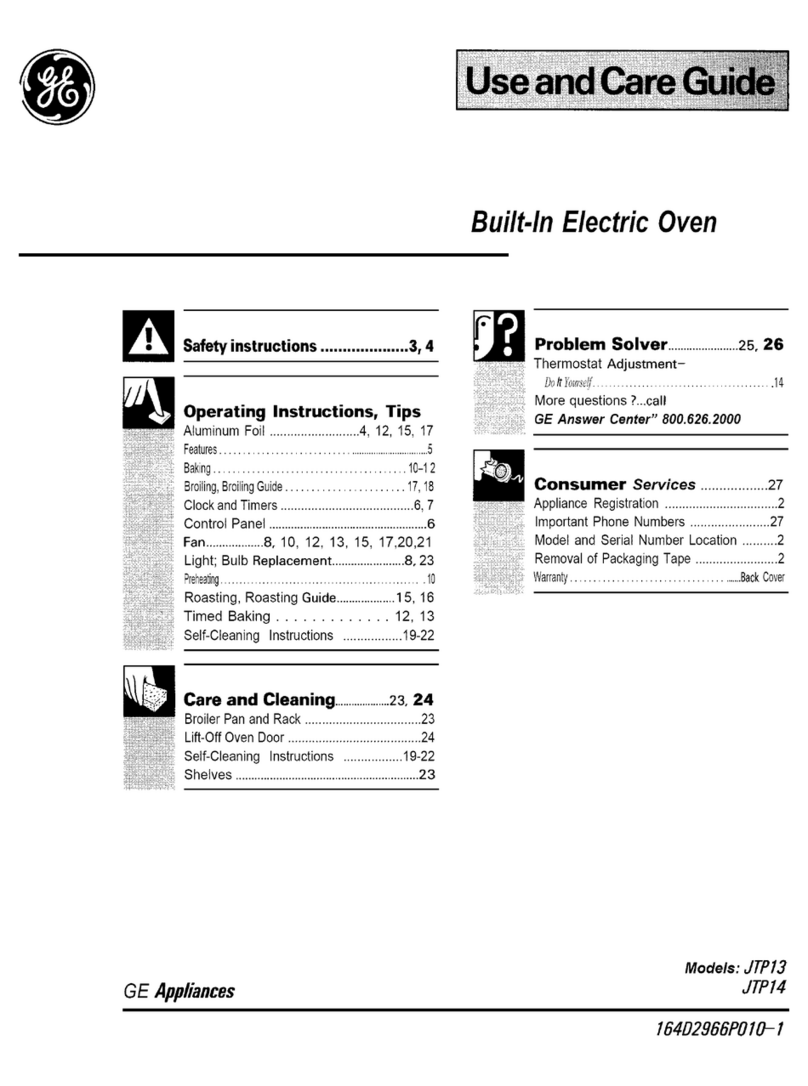 GE Appliances JTP13 User manual