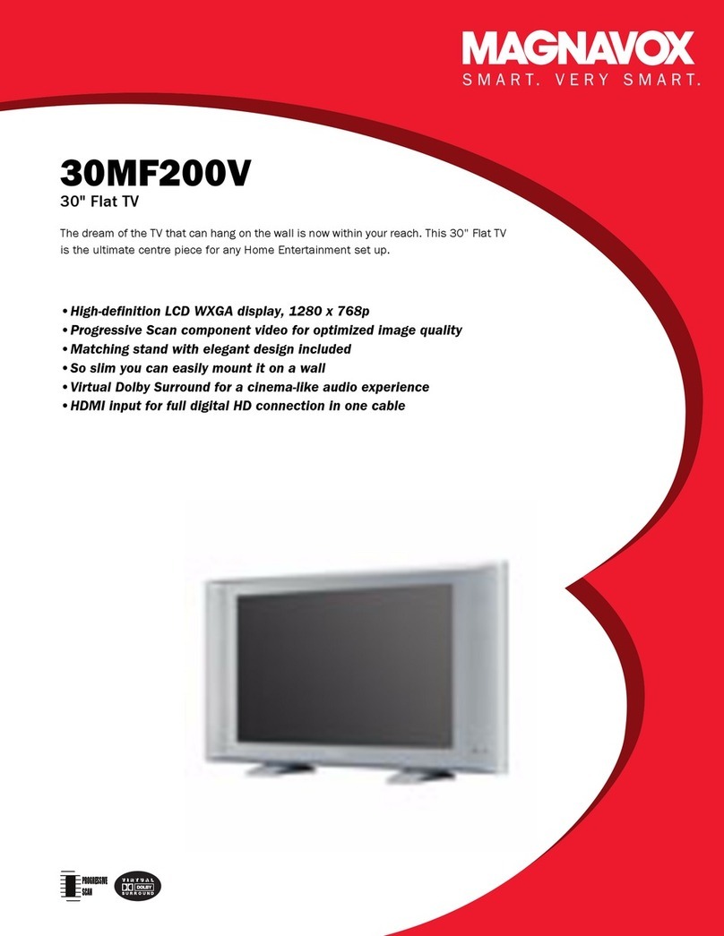 Magnavox 30MF200V - 30" Flat Tv User manual