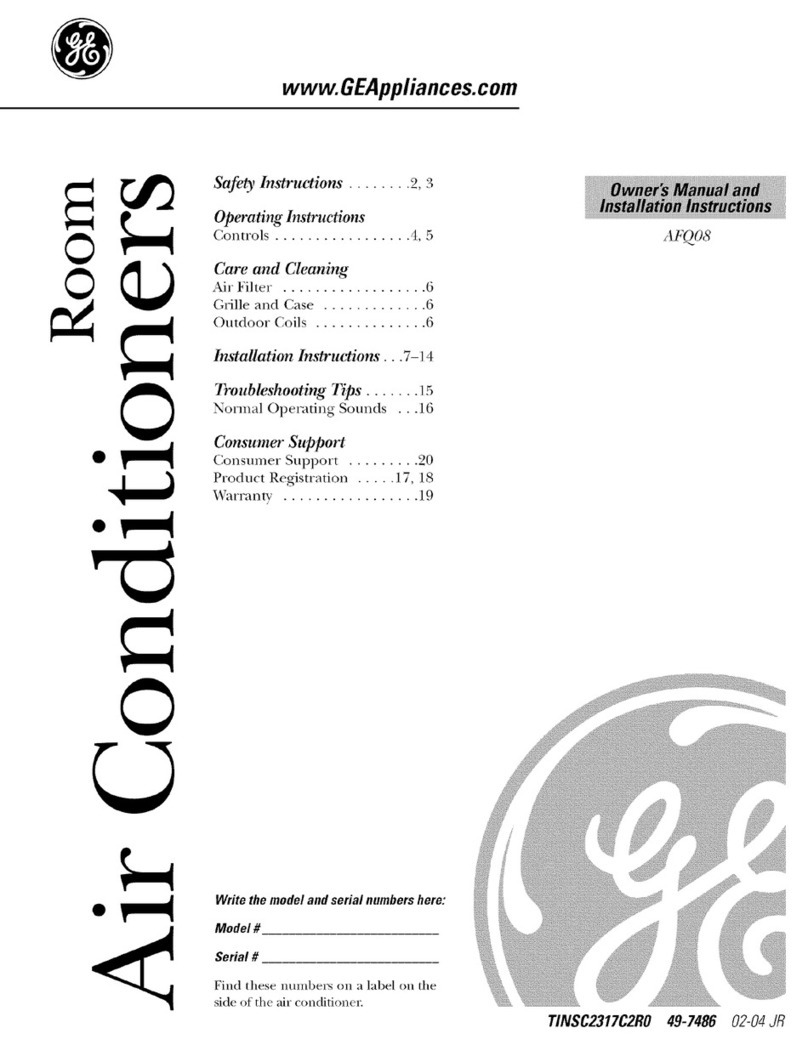 GE AFQ08 Series Operating instructions