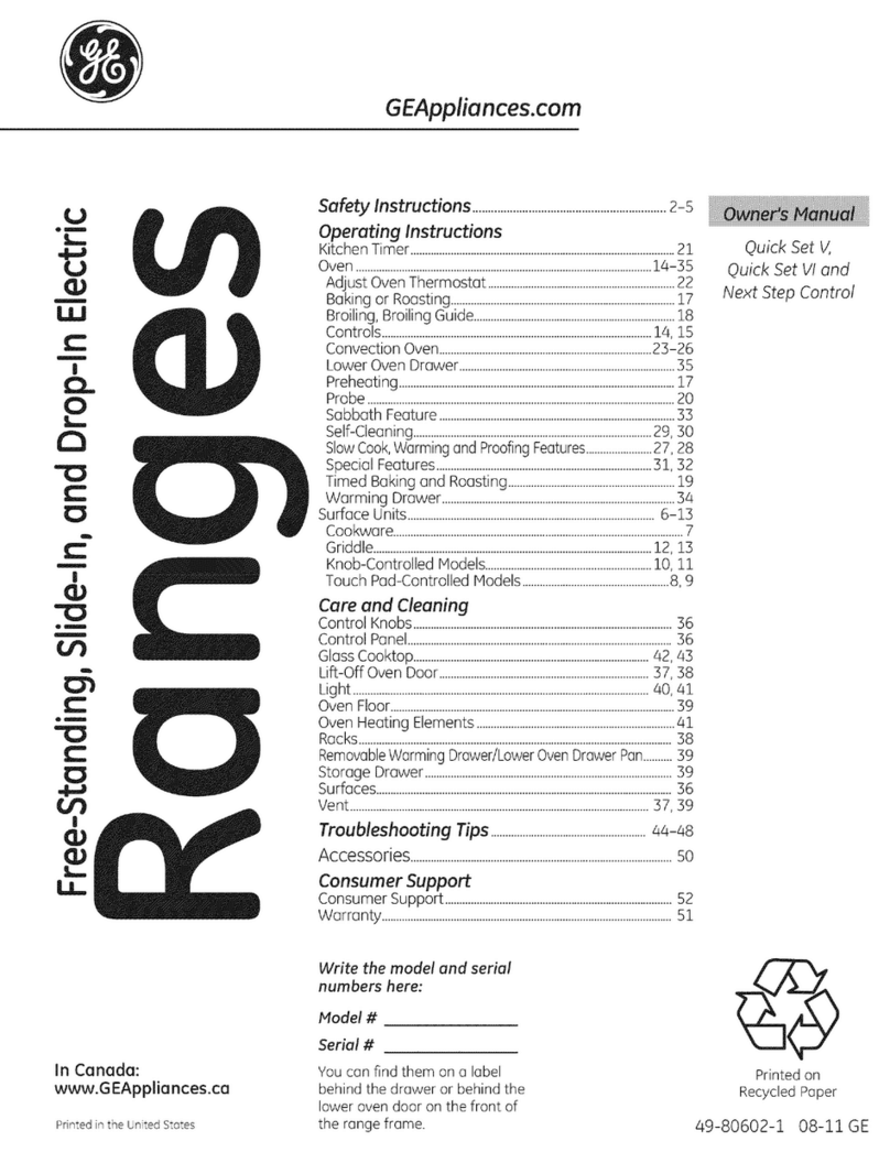 GE Quick Set V User manual