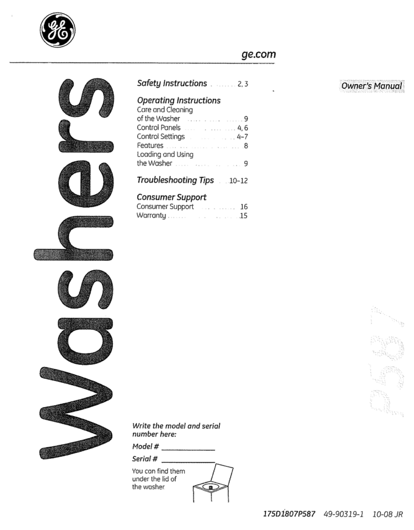GE WDSR2080G6CC User manual