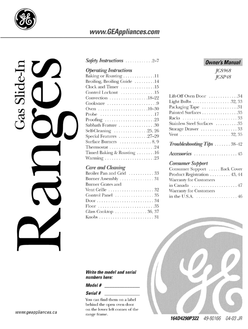 GE JGSP48 User manual