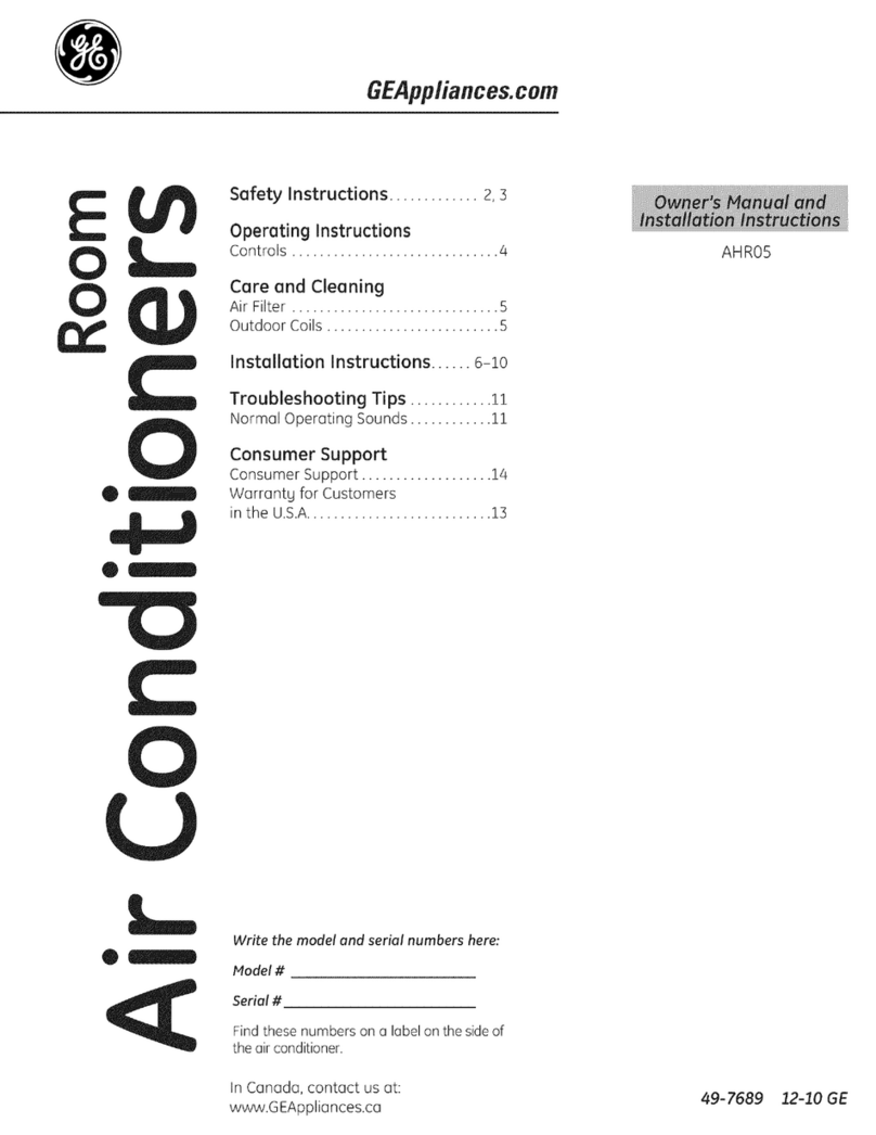 GE AHR05 Operating instructions
