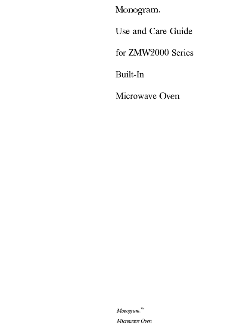 GE Monogram ZMW2000 Series User manual