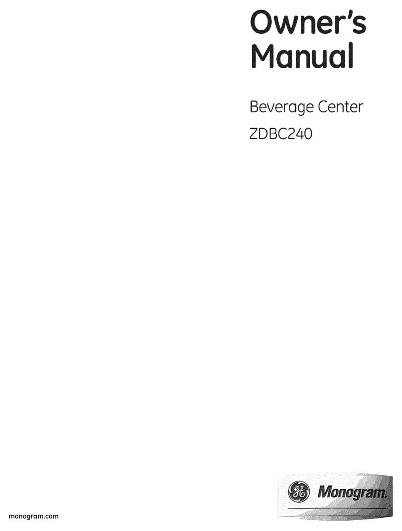 GE monogram ZDBC240 User manual