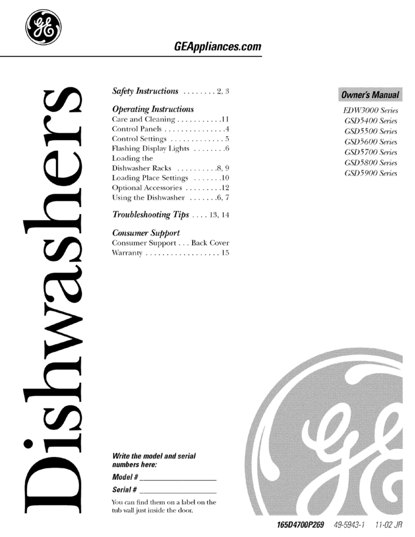 GE Appliances EDW3000 Series User manual
