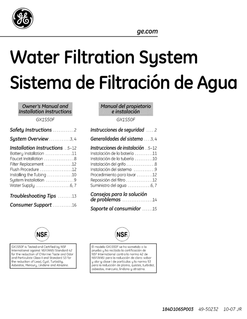 GE GX1S50F Operating instructions