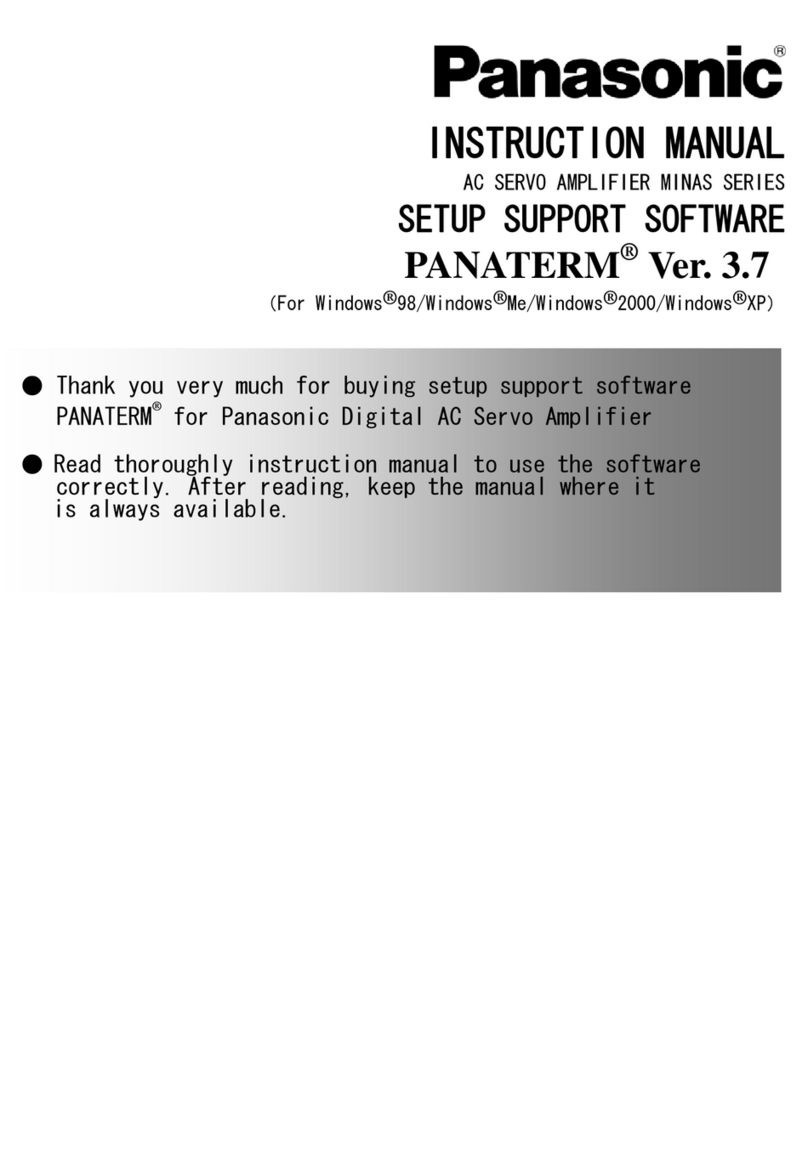Panasonic PANATERM Ver. 3.7 User manual