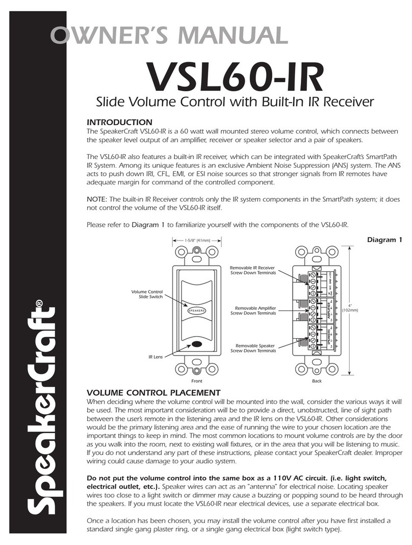 SpeakerCraft VSL60-IR owner's manual