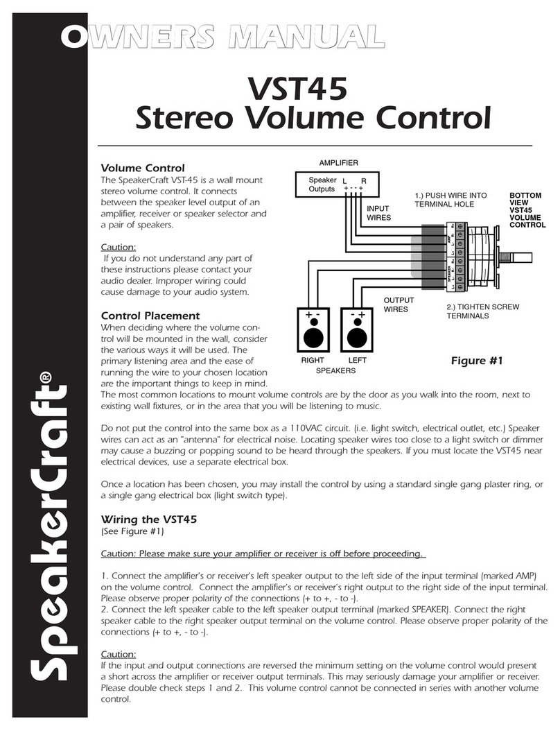 SpeakerCraft VST45 User manual