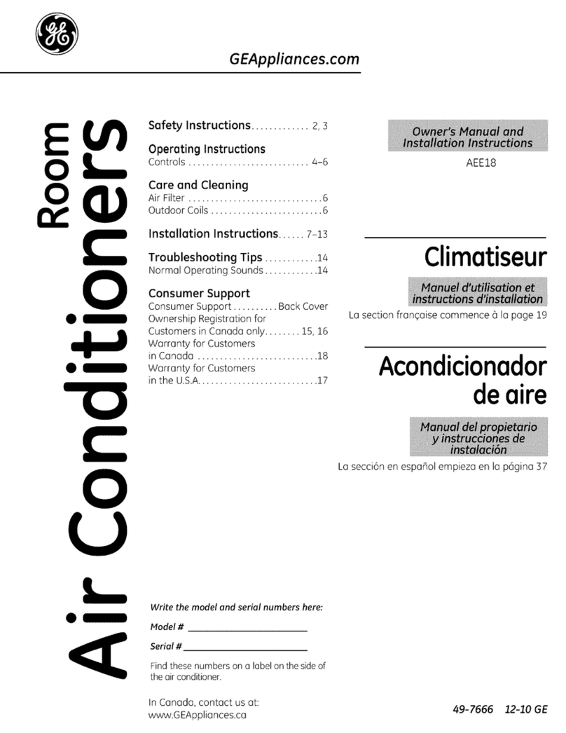 GE Appliances AEE18 Operating instructions