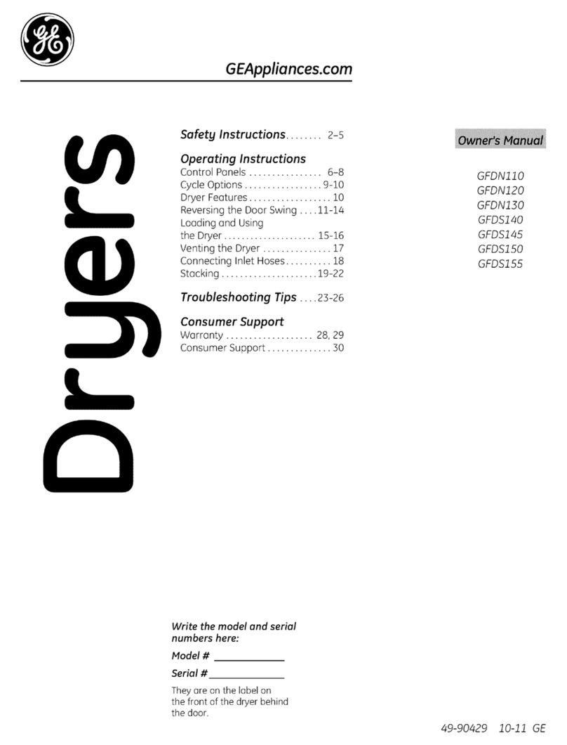 GE Appliances GFD5140 User manual