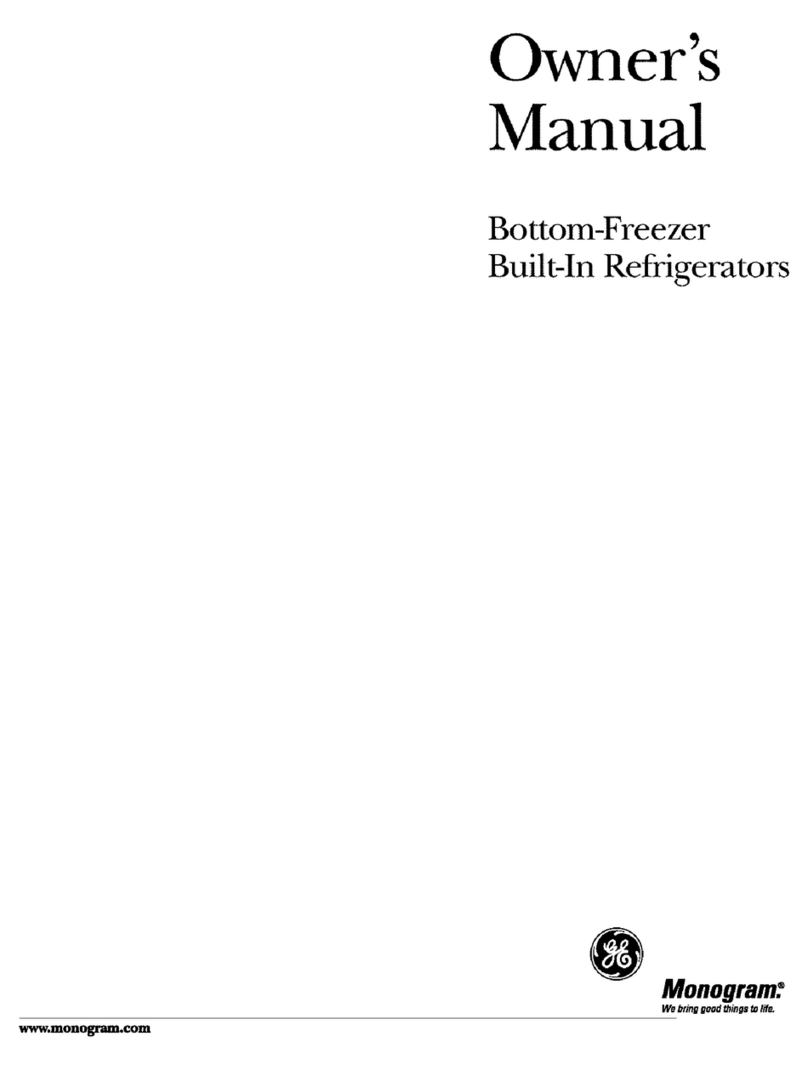 GE Monogram Refrigerator User manual GE Monogram Refrigerator User manual