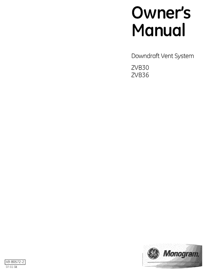 GE Monogram ZVB30 User manual