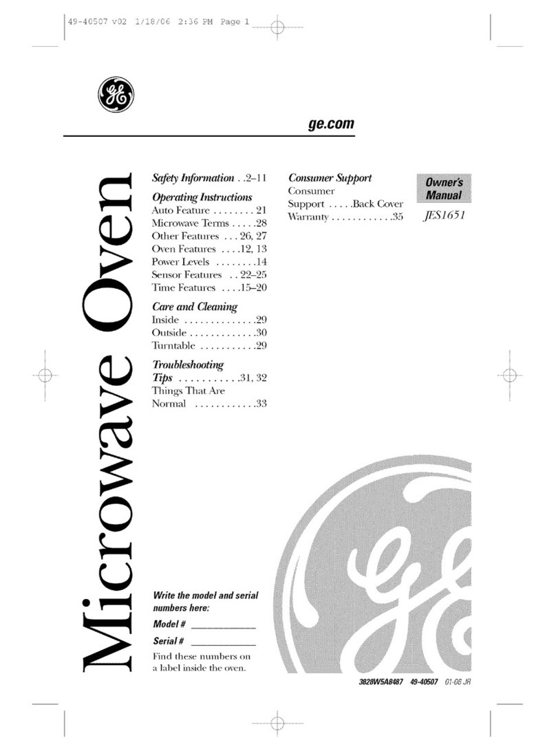 GE JES1651 User manual