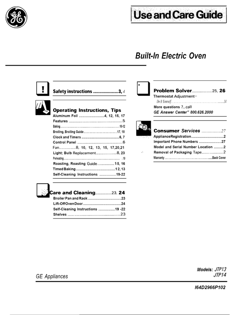 GE Appliances JTP13 User manual