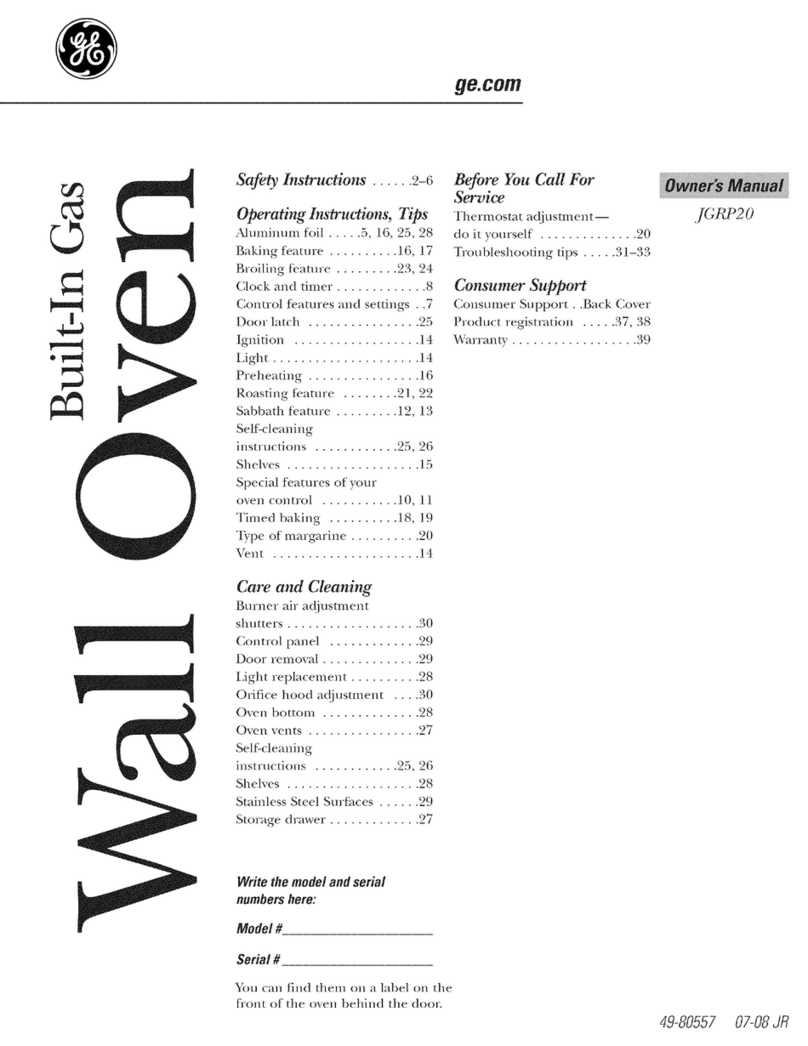 GE JGRP20 User manual