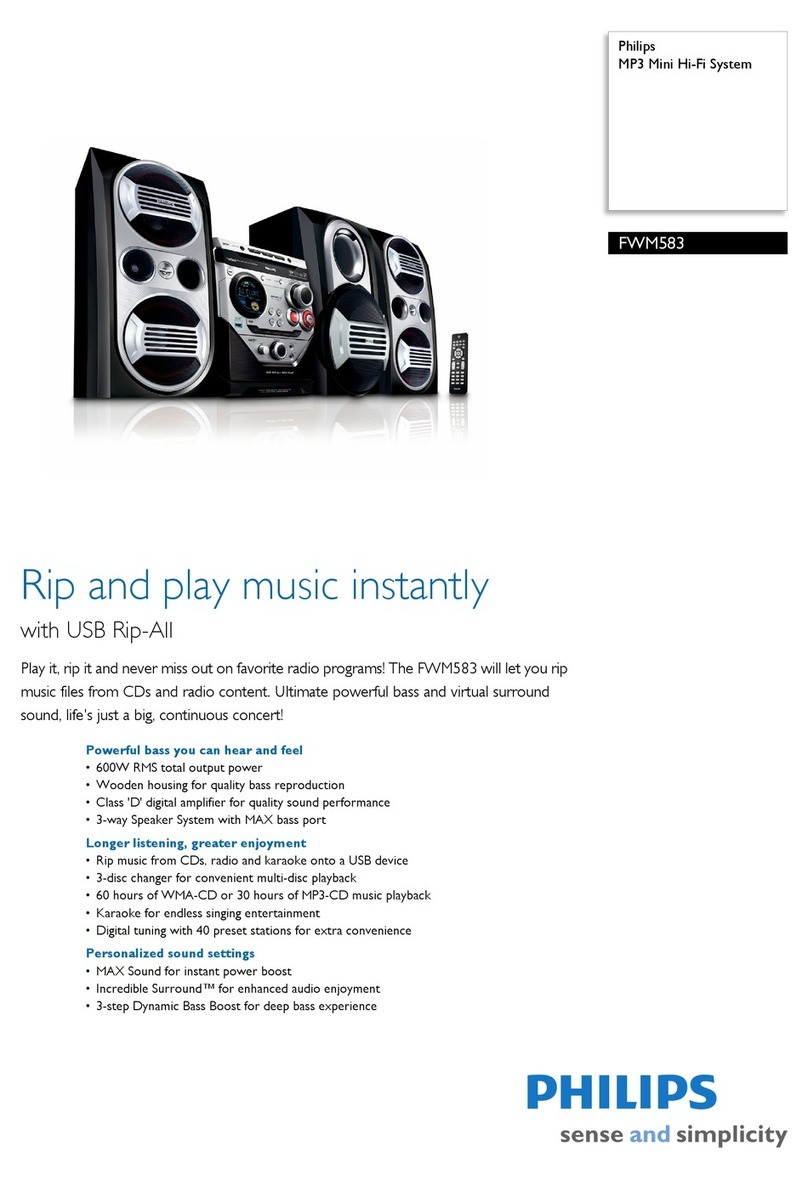 Philips FWM583 Specifications
