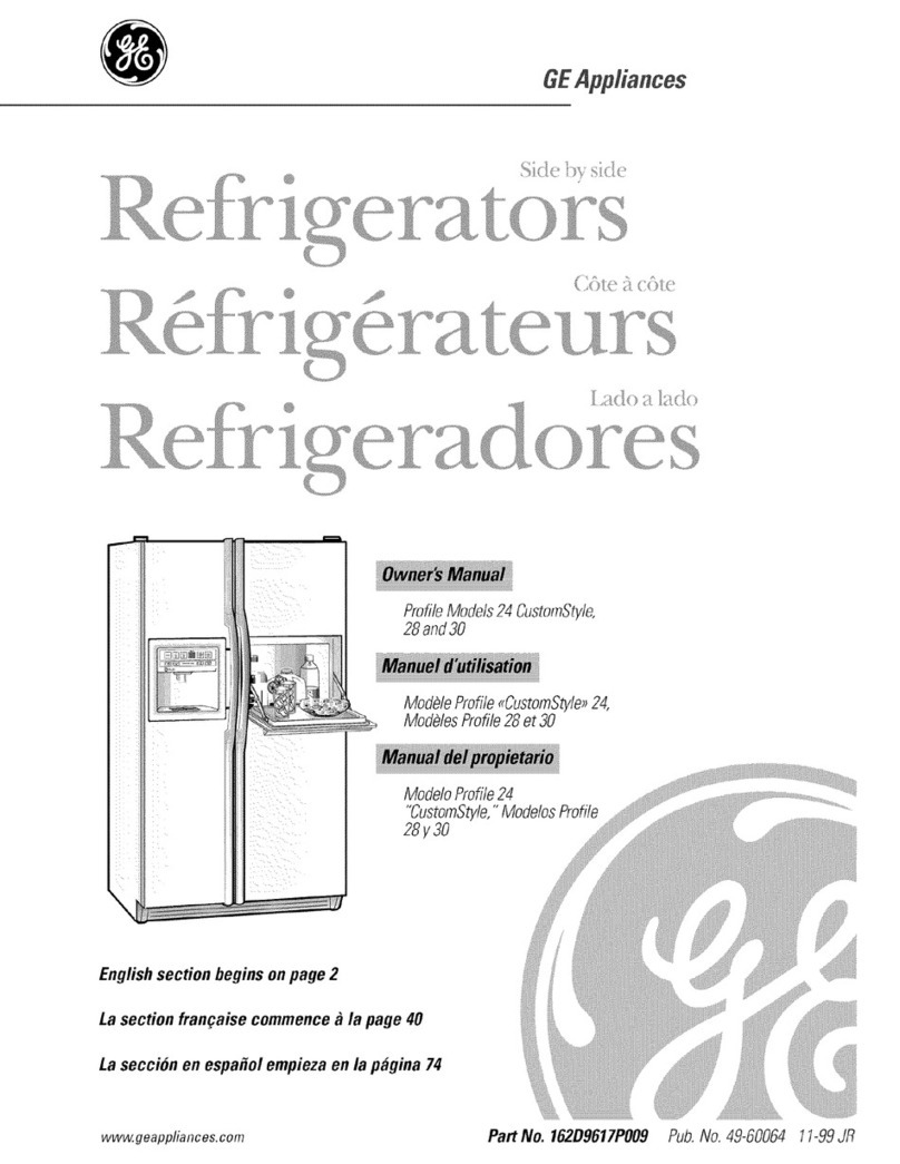GE Profile 24 CustomStyle User manual