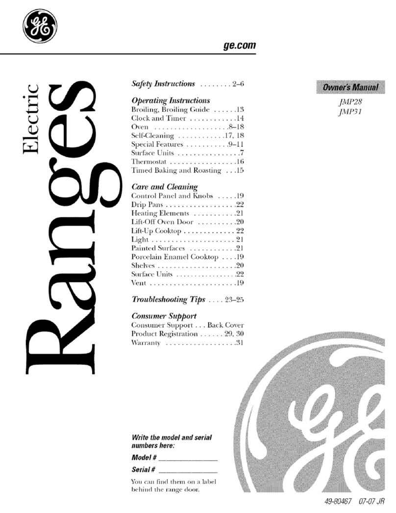 GE JMP31 User manual