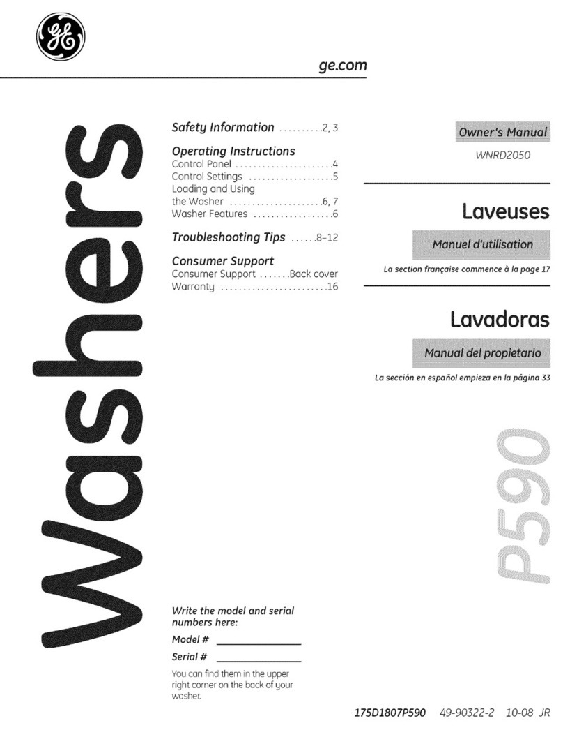 GE WNRD2050 User manual
