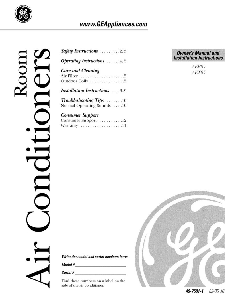 GE AER05 AET05 Operating instructions