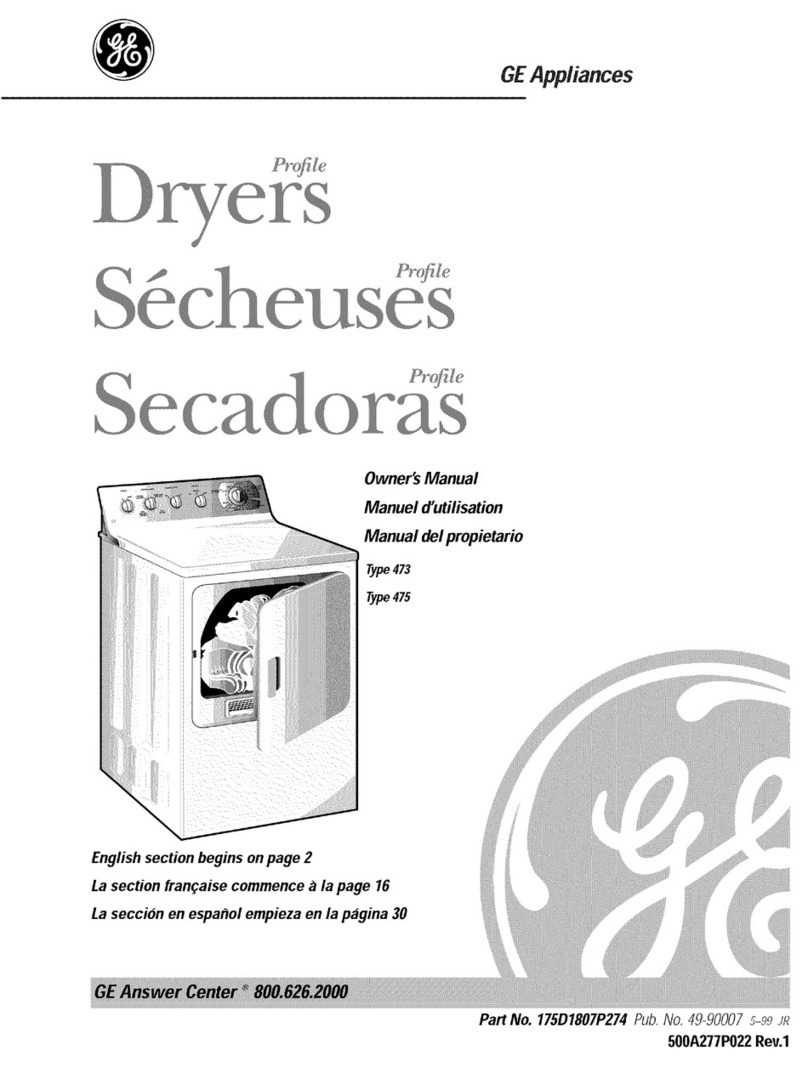 GE 475 owner's manual