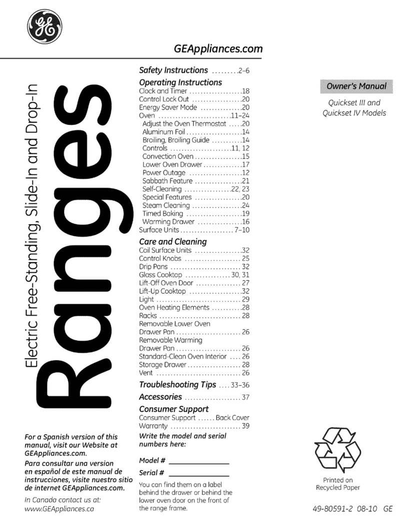 GE Quickset III User manual