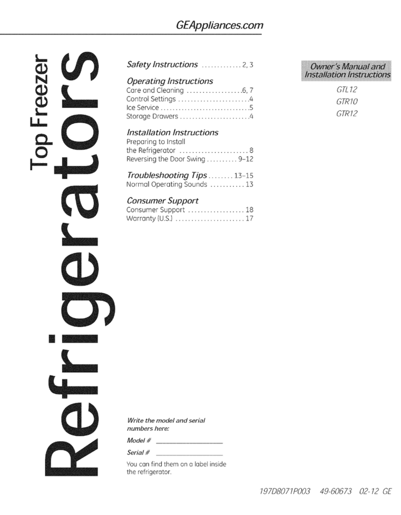 GE GTL12 Operating instructions