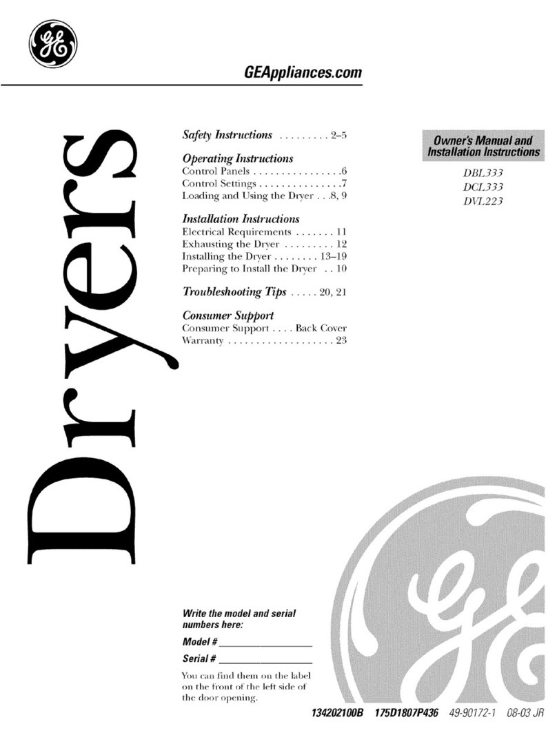 GE DBL333 Operating instructions