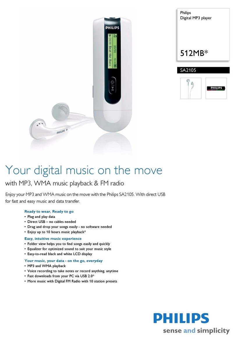 Philips SA2105 Specifications