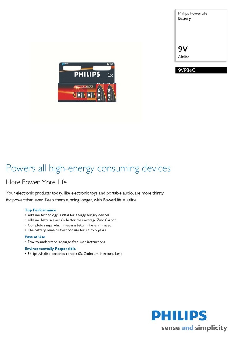 Philips PowerLife 9VPB6C Specifications