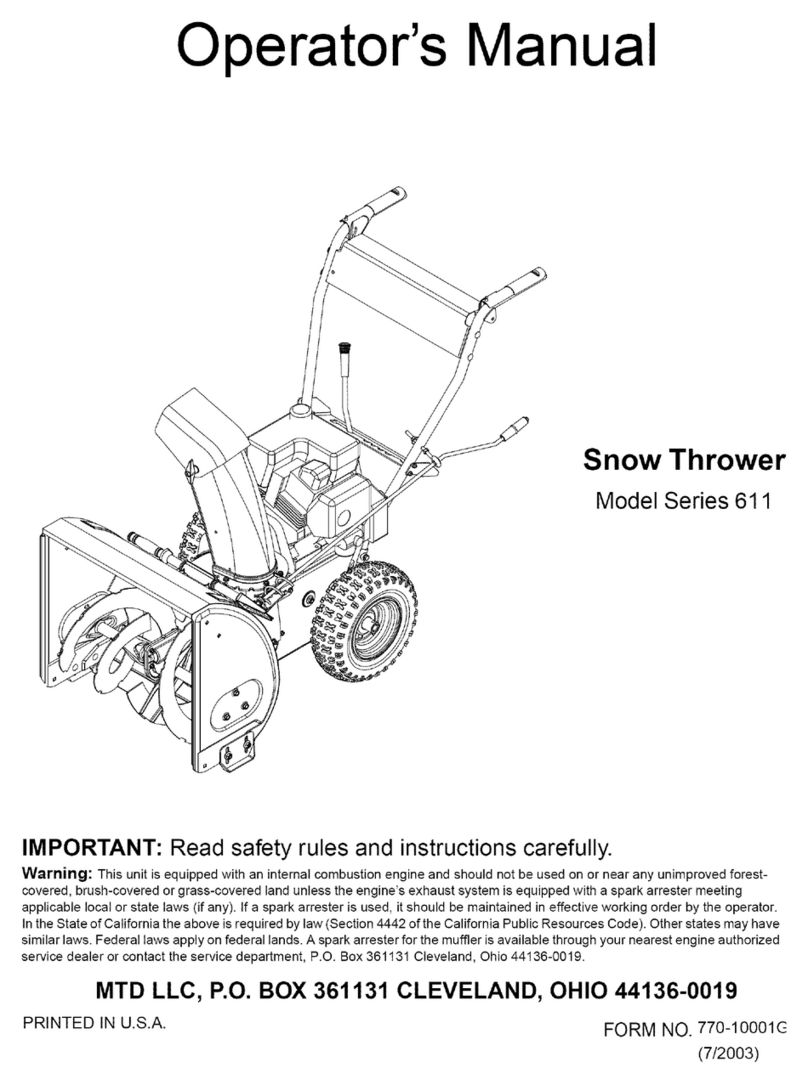 MTD Series 611 Operator's manual