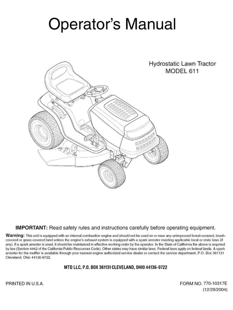 MTD Series 611 User manual