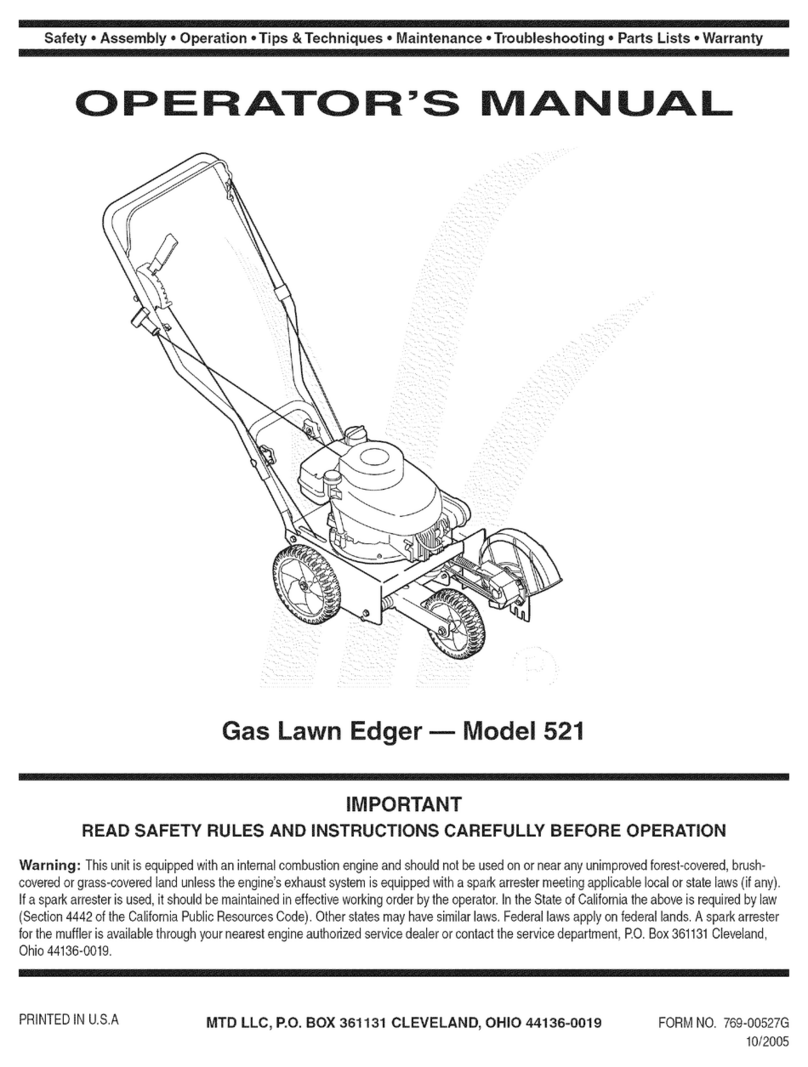 MTD Series 521 Operator's manual