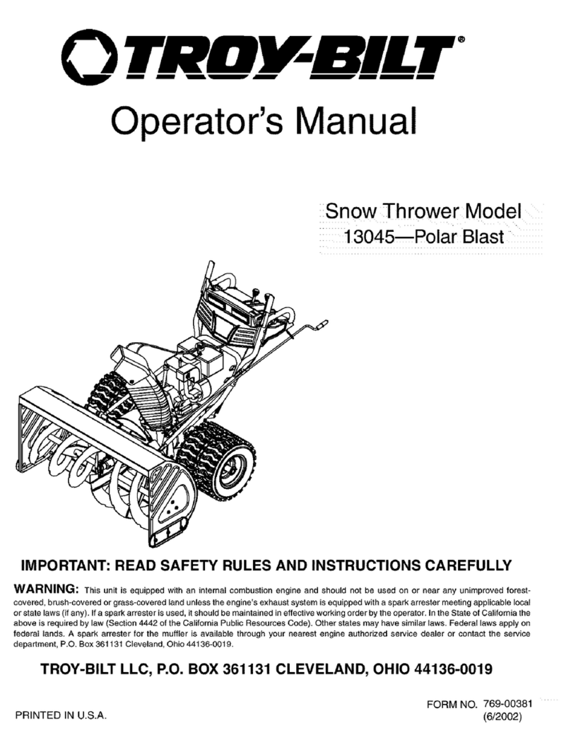 Troy-Bilt 13045 Polar Blast Operator's manual