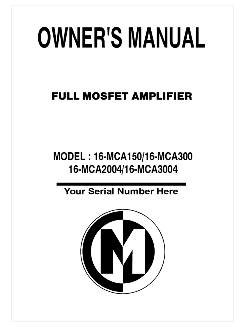 Memphis 16-MCA 3004 User manual
