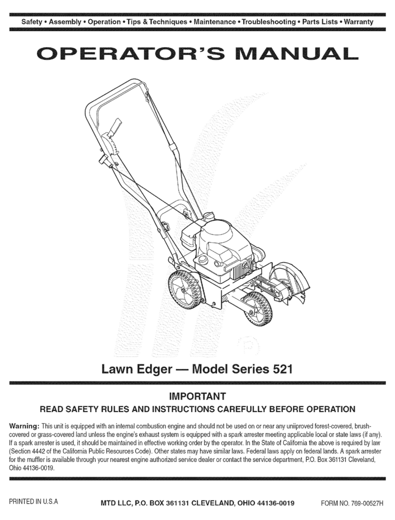MTD Series 521 User manual MTD Series 521 User manual