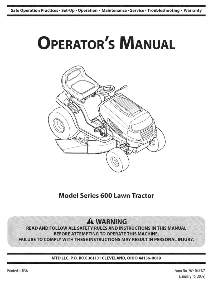 MTD 600 Series Operator's manual